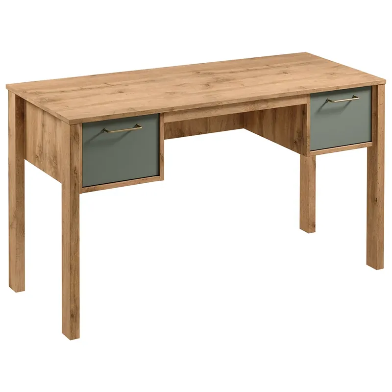Akční Cena INDYGO z psací stůl B2S 138 cm dub wotan/zelená