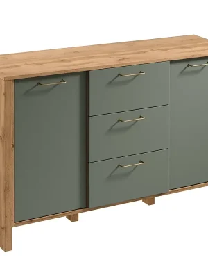 Speciální Cena INDYGO z komoda K2D3S 138 cm dub wotan/zelená
