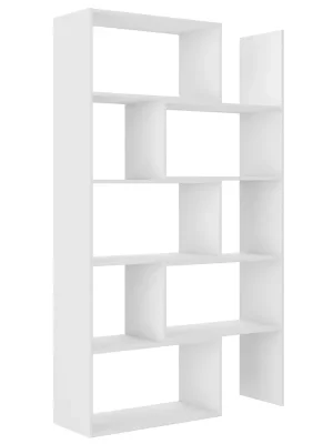 Tovární Cena Regál KAROL 02 nastavitelná šířka 72,5-125 cm x 188 cm bílá lamino o síle 22 mm
