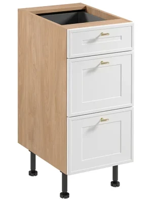 SORENTO pb dolní skříňka D40S3 se zásuvkami 40 cm puccini/bílá Speciální Cena