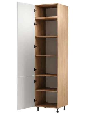 SORENTO pb vysoká skříňka D60RWN potravinová s policemi 60 cm LEVÁ puccini/bílá Hit Sezóny