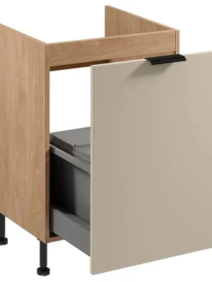 SORENTO pz dolní skříňka D60ZS dřezová výsuvná + koše na odpad 60 cm puccini/béžová Horká Nabídka