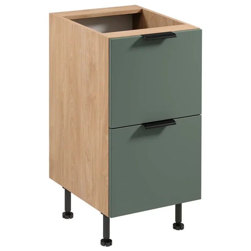 Sezónní Sleva SORENTO pg dolní skříňka D45S2 se zásuvkami 45 cm puccini/zelená