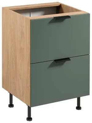 SORENTO pg dolní skříňka D60S2 se zásuvkami 60 cm puccini/zelená Bezpečná Platba