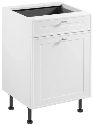 Víkendová Akce SORENTO bb dolní skříňka D60S1 se zásuvkou a příborníkem 60 cm PRAVÁ bílá