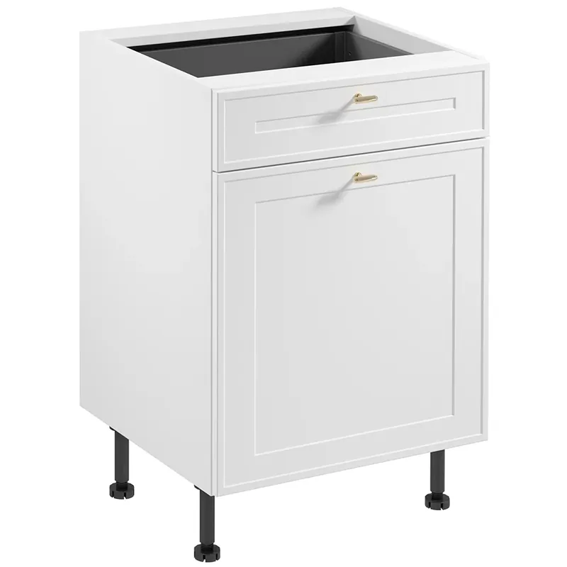 Víkendová Akce SORENTO bb dolní skříňka D60S1 se zásuvkou a příborníkem 60 cm PRAVÁ bílá