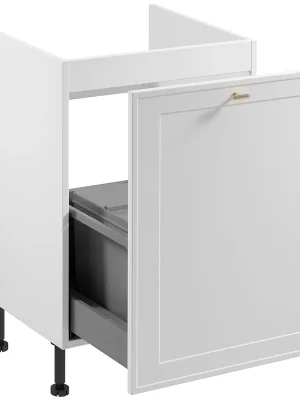 SORENTO bb dolní skříňka D60ZS dřezová výsuvná + koše na odpad 60 cm bílá Akční Nabídka