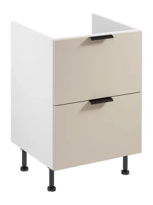 SORENTO pl dolní skříňka D60IN se zásuvkami na indukční desku 60 cm bílá/béžová Dokud Zásoby Vydrží