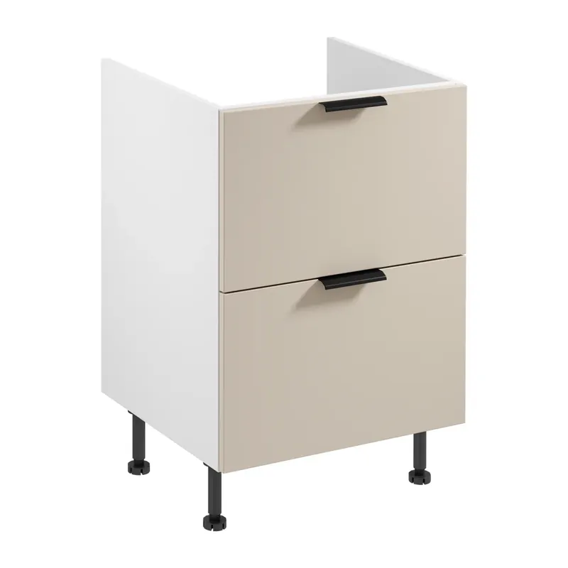 SORENTO pl dolní skříňka D60IN se zásuvkami na indukční desku 60 cm bílá/béžová Dokud Zásoby Vydrží