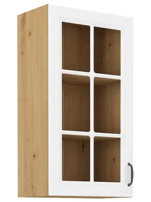 STILO ab horní skříňka 40GS-90 1F se 2 policemi 40 cm VYSOKÁ UNI dvířka artisan/bílá Ověřený