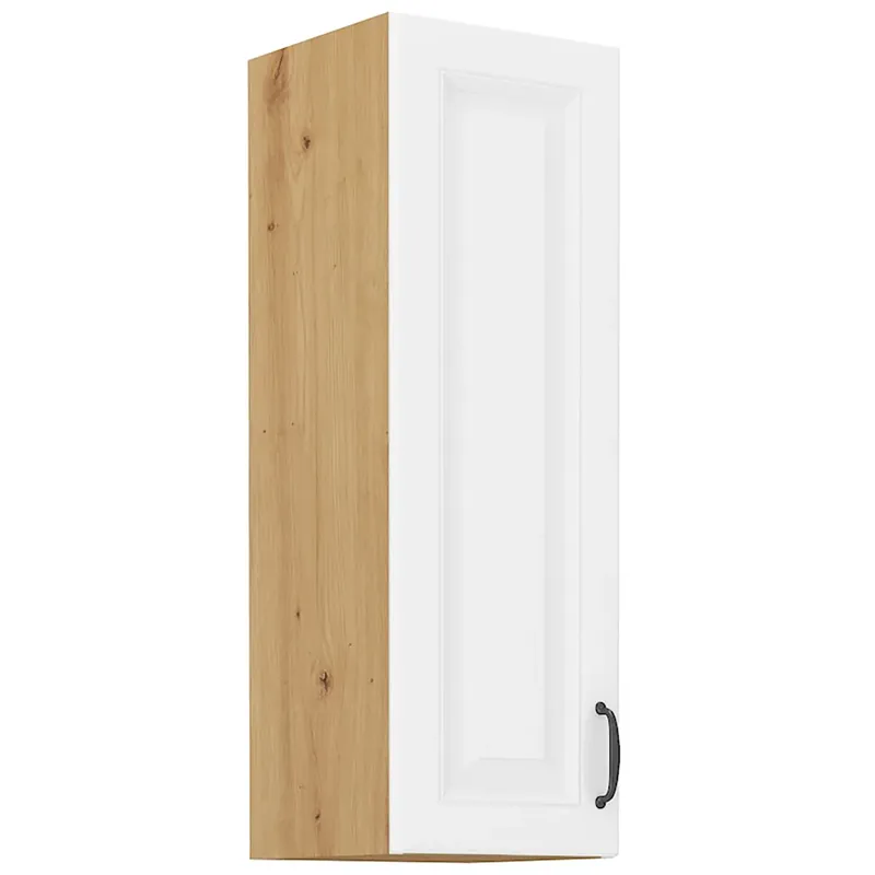 STILO ab horní skříňka 30G-90 1F se 3 policemi 30 cm artisan/bílá UNI dvířka Cenová Bomba