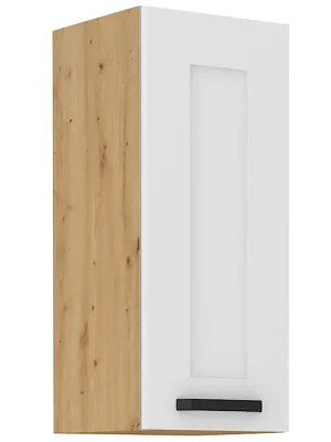 Zlevněný LUNA ab horní skříňka 30 G-72 1F s policemi 30 cm UNI dvířka artisan/bílá