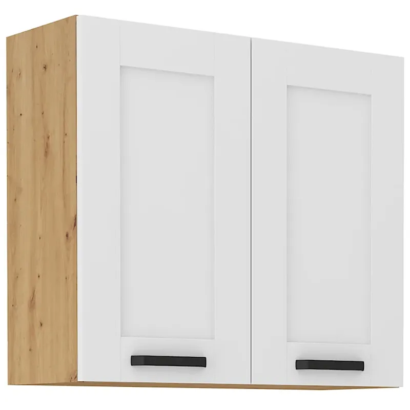 Vysoce Kvalitní LUNA ab horní skříňka 80 G-72 2F s policemi 80 cm artisan/bílá