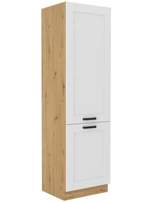 Super Cena LUNA ab vysoká skříňka 60 DK-210 2F potravinová s policemi 60 cm UNI dvířka artisan/bílá