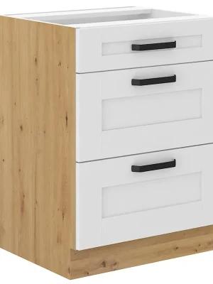 Kup Teď LUNA ab dolní skříňka 60 D 3S se zásuvkami PREMIUM BOX 60 cm artisan/bílá