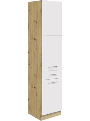 Zlevněný CREATIVA wh vysoká skříňka CRE-19D potravinová 40 cm VÝBĚR KORPUSU a KOVÁNÍ bílá lesk