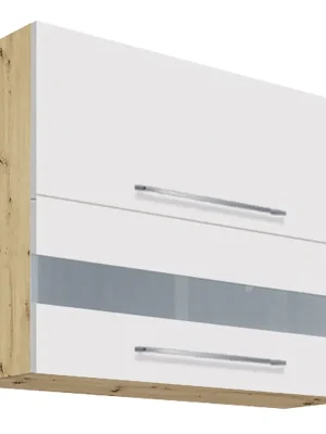 Zlevněný CREATIVA wh horní skříňka výklopná CRE-42G 90 cm VÝBĚR KORPUSU a KOVÁNÍ bílá lesk
