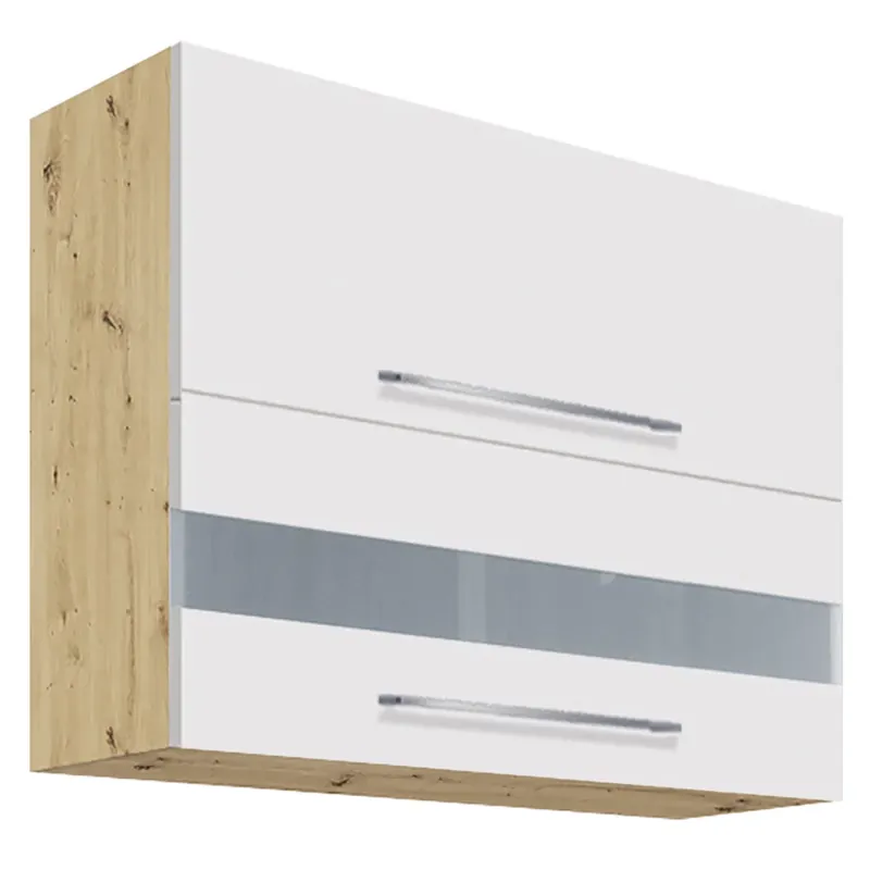 Zlevněný CREATIVA wh horní skříňka výklopná CRE-42G 90 cm VÝBĚR KORPUSU a KOVÁNÍ bílá lesk