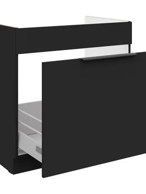 SIENA dolní skříňka 80 ZL 1S dřezová s výsuvem 80 cm PREMIUM BOX černá Cenová Bomba