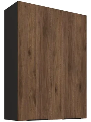 Akce MONZA o horní skříňka 80 G-108 2F s policemi 80 cm EXTRA VYSOKÁ černá/ořech okapi
