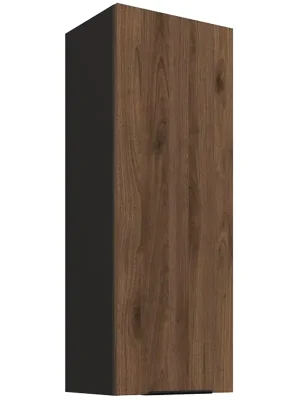 Značkový MONZA o horní skříňka 40 G-108 1F s policemi 40 cm UNI dvířka EXTRA VYSOKÁ černá/ořech okapi