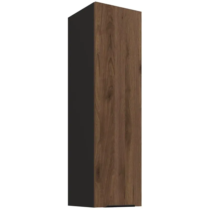MONZA o horní skříňka 30 G-108 1F s policemi 30 cm UNI dvířka EXTRA VYSOKÁ černá/ořech okapi Hit Sezóny