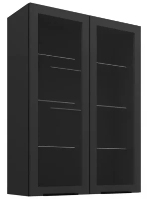 SIENA horní skříňka 80 GS-108 2F s policemi 80 cm EXTRA VYSOKÁ černá Výprodej