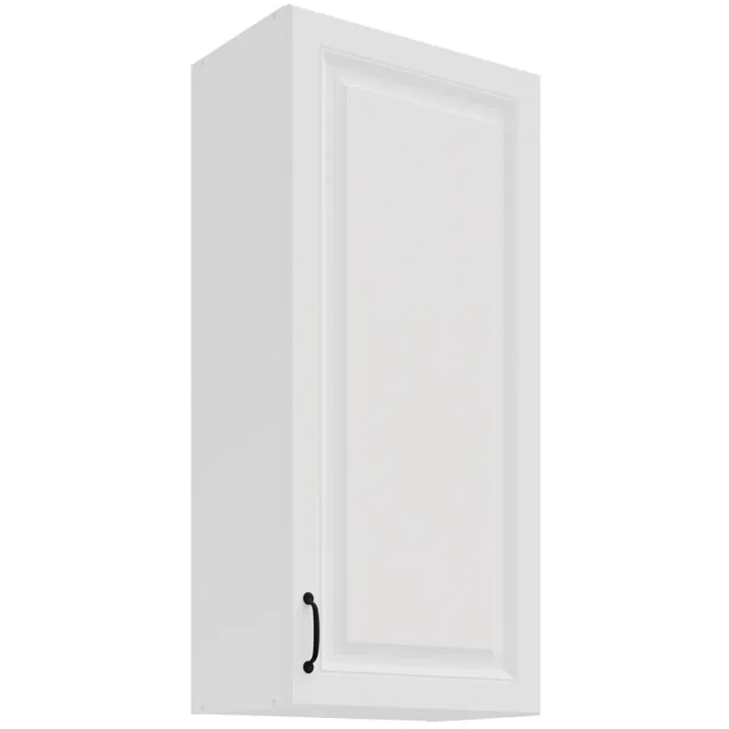 Tovární Cena STILO bb horní skříňka 50G-108 1F se 3 policemi 50 cm EXTRA VYSOKÁ UNI dvířka bílá/bílá mat