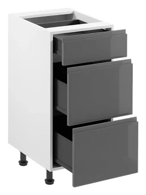 Top Prodej ASPEN gr dolní skříňka D40S3 se zásuvkami METALBOX 40 cm šedá lesk