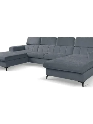 Sedací souprava rohová WILD UNI 193x338x193 cm ve tvaru U rozkládací s úložným prostorem tmavě šedá 695 Speciální Cena