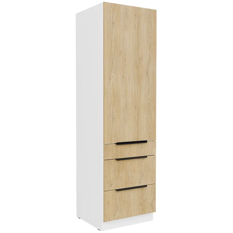 CREMONA bc vysoká skříňka 60 DKS-210 3S1F potravinová UNI dvířka 60 cm PREMIUM BOX bílá/cremona Nejlepší Volba