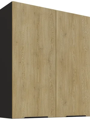 Tovární Cena CREMONA cc horní skříňka 80 G-90 2F policová 80 cm VYSOKÁ černá/cremona