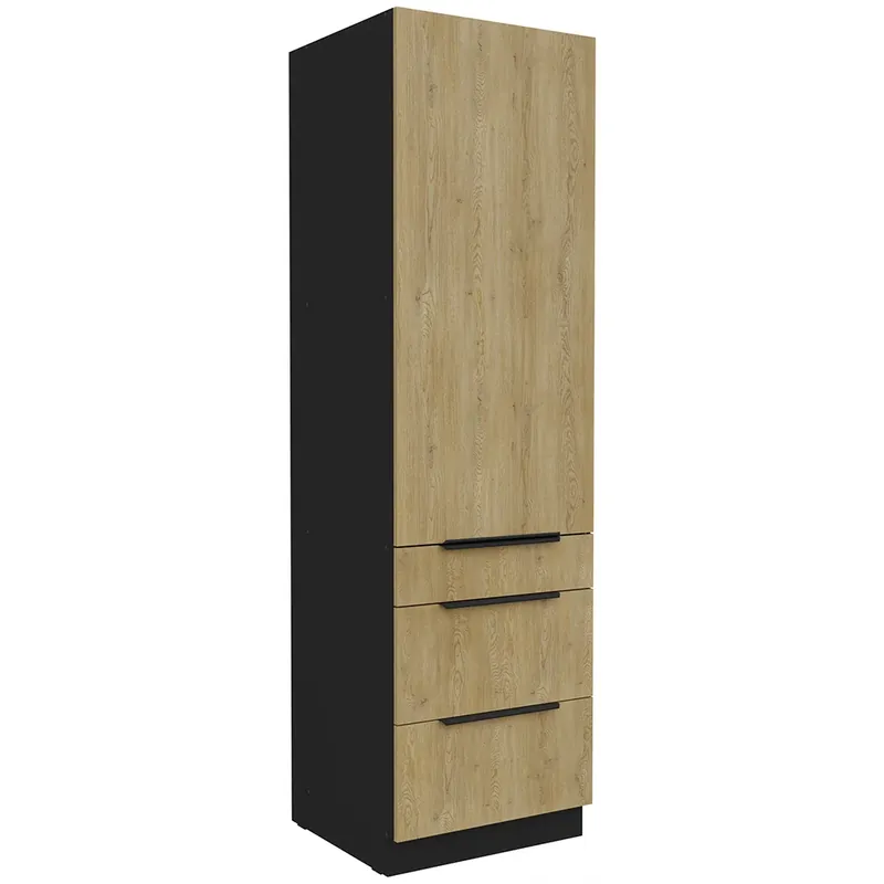 CREMONA cc vysoká skříňka 60 DKS-210 3S1F potravinová UNI DVÍŘKA 60 cm PREMIUM BOX černá/cremona Objednat Nyní
