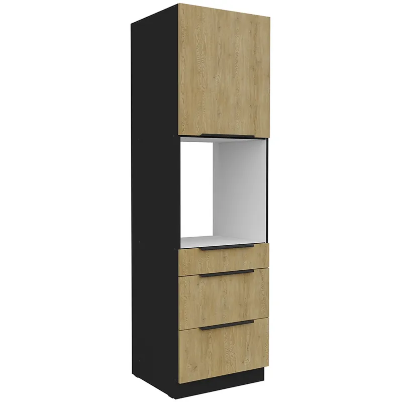 CREMONA cc vysoká skříňka 60 DPS-210 3S1F na vestavnou troubu PREMIUM BOX 60 cm černá/cremona Levný