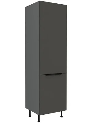 Akční Nabídka ARIA pi vysoká skříňka 60 DK-215 2F potravinová s policemi 60 cm ANTI FINGERPRINT povrch antracit/šedá grafit