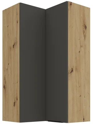 Akční Cena ARIA pa horní kuchyňská skříňka 60x60 GN-108 2F (90°) rohová s policemi EXTRA VYSOKÁ 60x60 cm artisan/šedá grafit