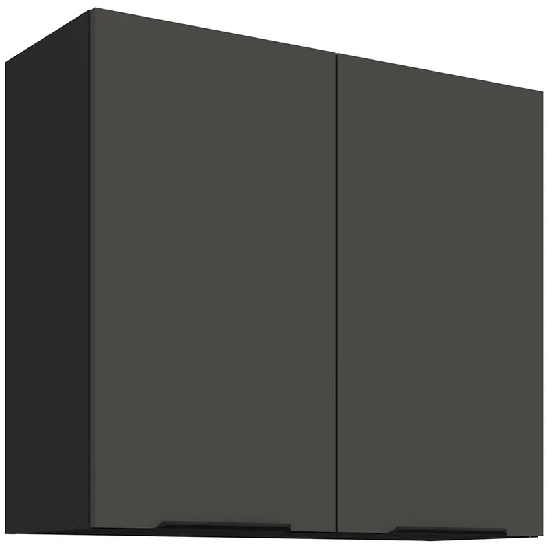 ARIA pe horní skříňka 80 G-72 2F policová 80 cm ANTI FINGERPRINT povrch černá/šedá grafit Cenový Hit
