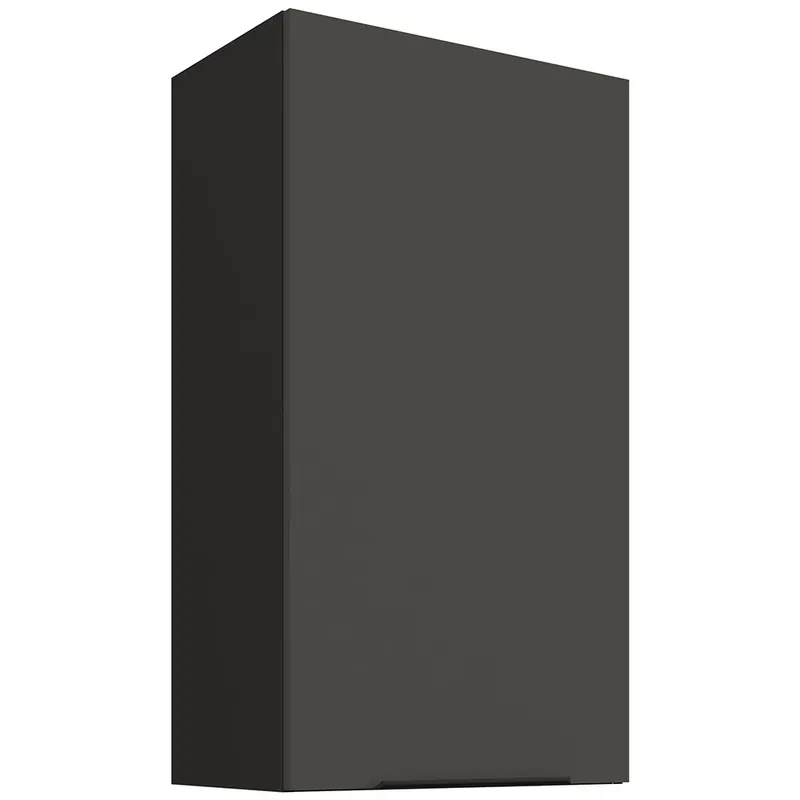 Levný ARIA pe horní skříňka 50 G-90 1F policová 50 cm VYSOKÁ ANTI FINGERPRINT povrch černá/šedá grafit