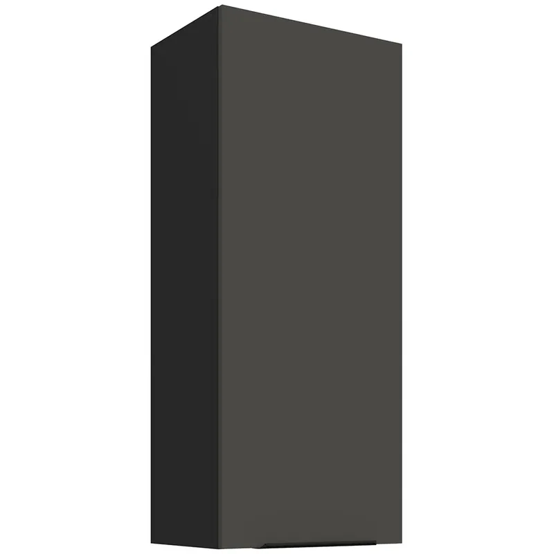 ARIA pe horní skříňka 45 G-108 1F policová 45 cm EXTRA VYSOKÁ ANTI FINGERPRINT povrch černá/šedá grafit Super Cena