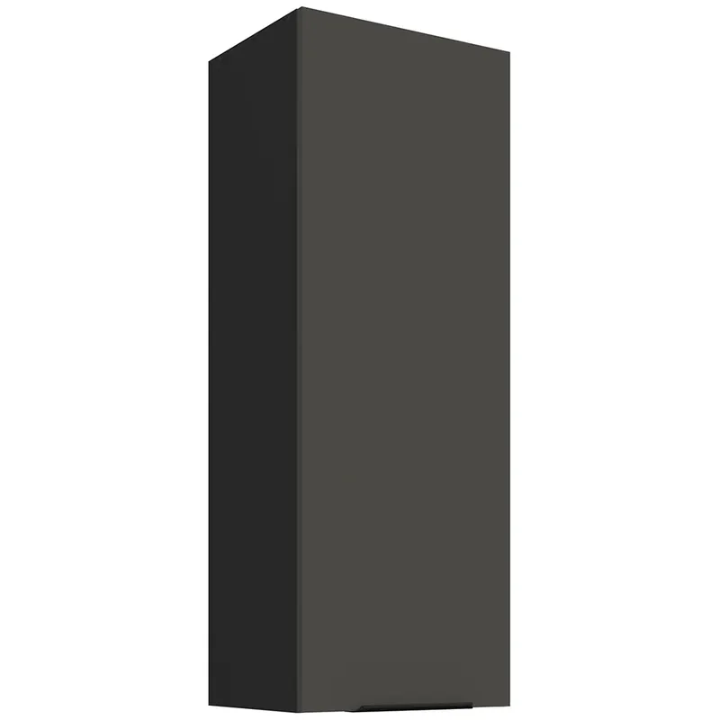 ARIA pe horní skříňka 40 G-108 1F policová 40 cm EXTRA VYSOKÁ ANTI FINGERPRINT povrch černá/šedá grafit Pouze Dnes