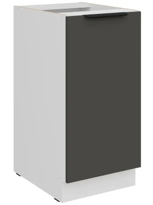 Zlevněný ARIA po dolní skříňka 40 D 1F policová 40 cm ANTI FINGERPRINT povrch bílá/šedá grafit