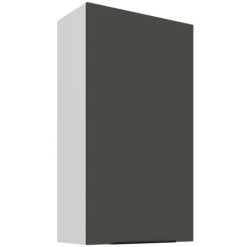 Nakupujte Hned ARIA po horní skříňka 60 G-108 1F policová 60 cm EXTRA VYSOKÁ ANTI FINGERPRINT povrch bílá/šedá grafit