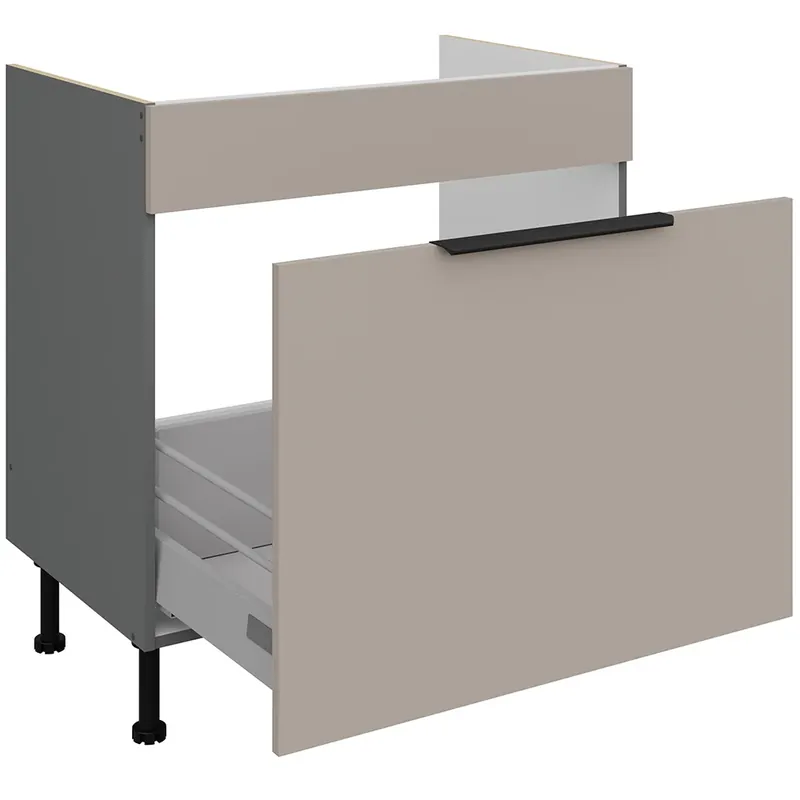 Zlevněný ARIA ta dolní skříňka 80 ZL 1S dřezová 80 cm PREMIUM BOX antracit/béžová