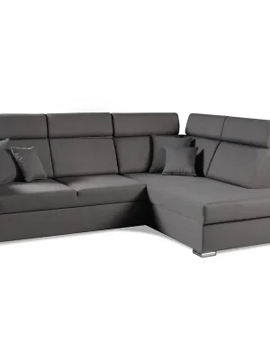 Sedací souprava SLIM XL 238x180 cm pravá rozkládací + úložný prostor letto 97 grafitová EASY CLEAN Oblíbený