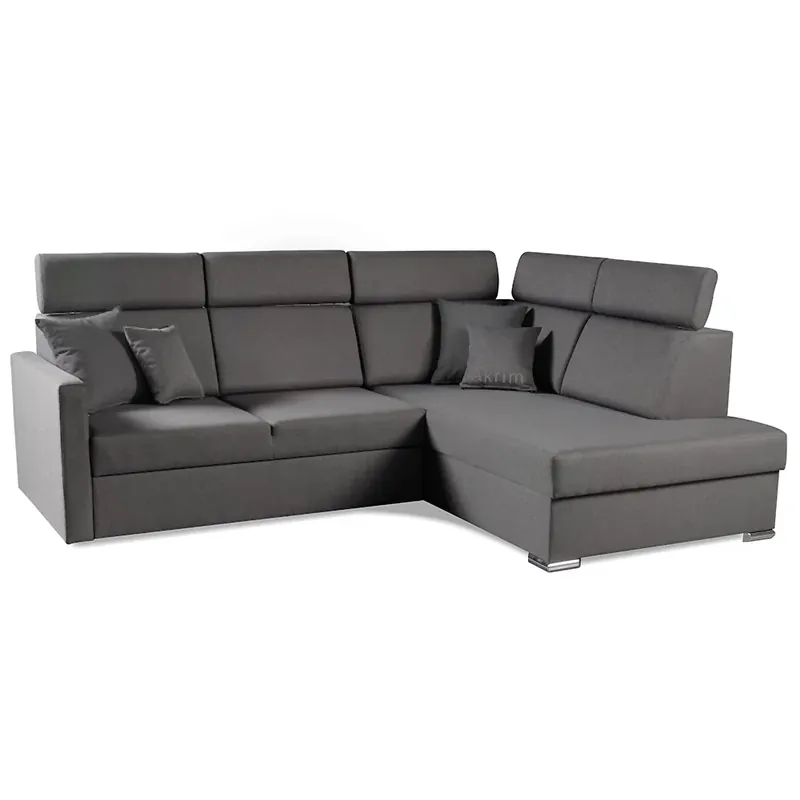Sedací souprava SLIM XL 238x180 cm pravá rozkládací + úložný prostor letto 97 grafitová EASY CLEAN Oblíbený