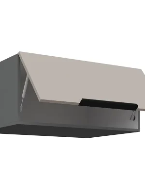 Výhodná Nabídka ARIA ta horní skříňka 80 NAGU-36 1F výklopná 80 cm HLUBOKÁ ANTI FINGERPRINT povrch antracit/béžová