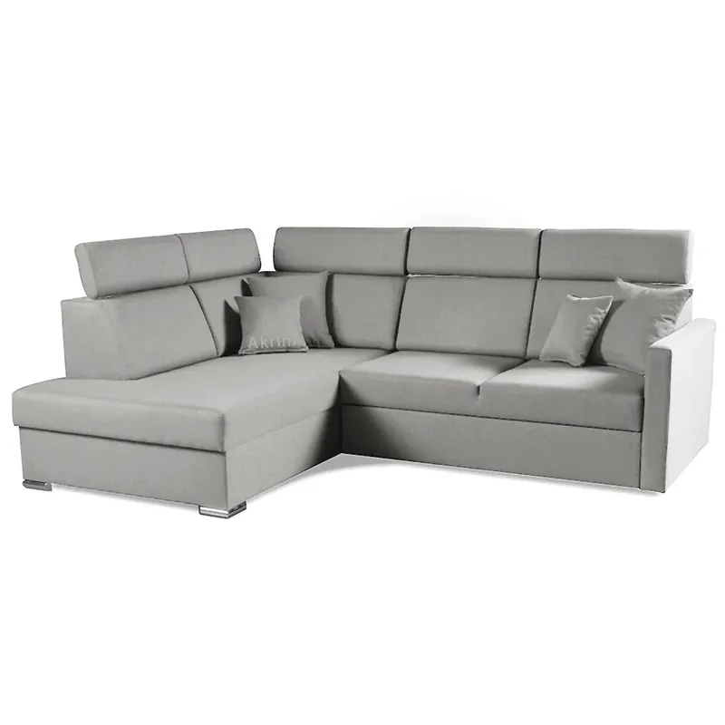 Sedací souprava SLIM XL 180x238 cm levá rozkládací + úložný prostor letto 80 šedá EASY CLEAN Nejlepší Cena