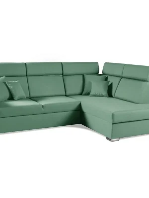 Sedací souprava SLIM XL 238x180 cm pravá rozkládací + úložný prostor letto 75 mintová EASY CLEAN Ověřený