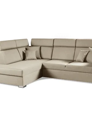 Sedací souprava SLIM XL 180x238 cm levá rozkládací + úložný prostor letto 11 šedobéžová EASY CLEAN Ihned K Objednání