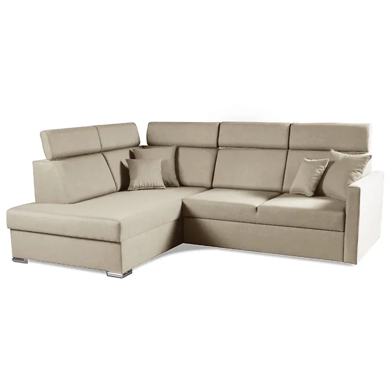 Sedací souprava SLIM XL 180x238 cm levá rozkládací + úložný prostor letto 11 šedobéžová EASY CLEAN Ihned K Objednání